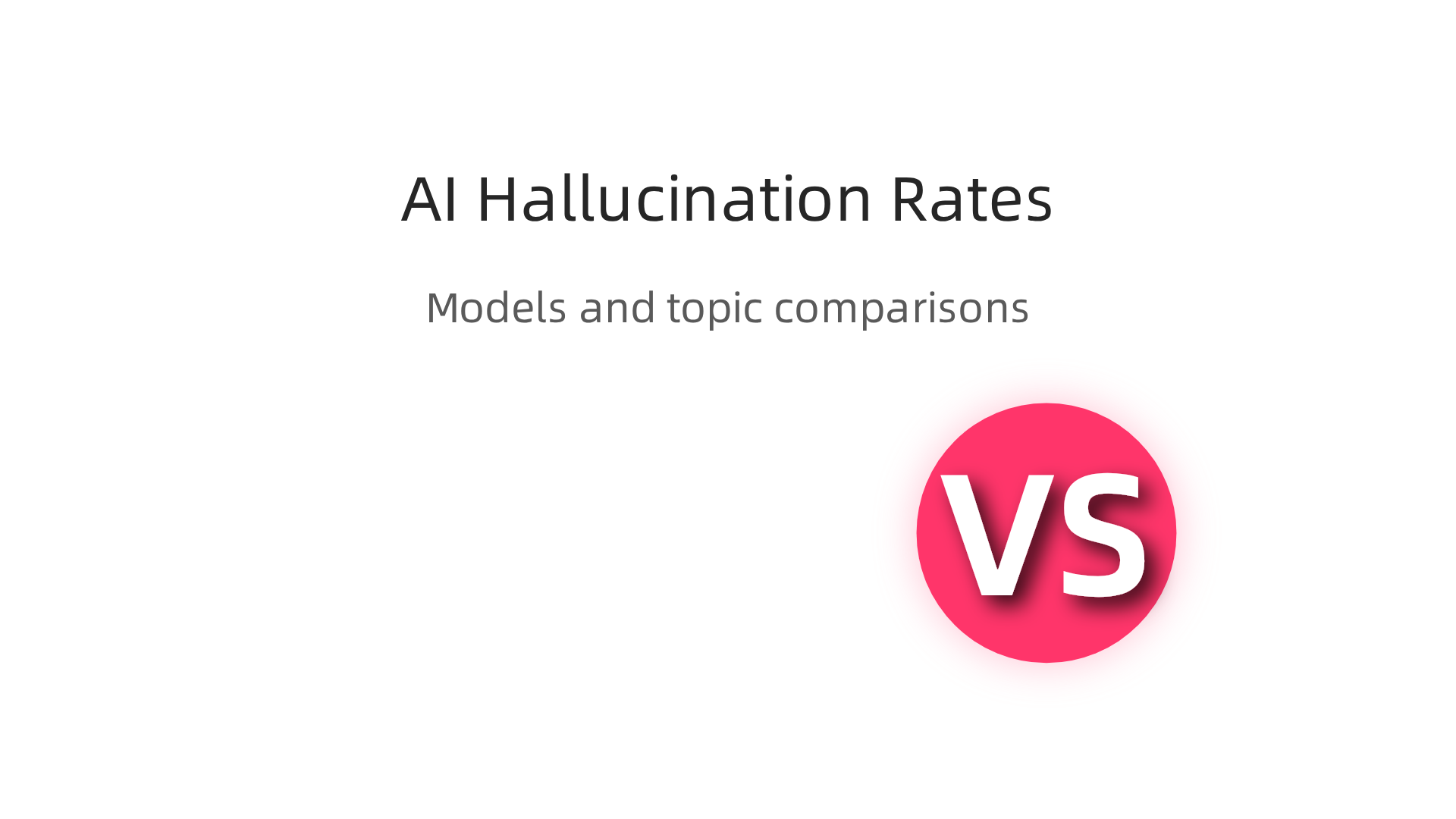 An infographic visualizing the varying hallucination rates across different AI models, from overall averages to specialized topics like law.