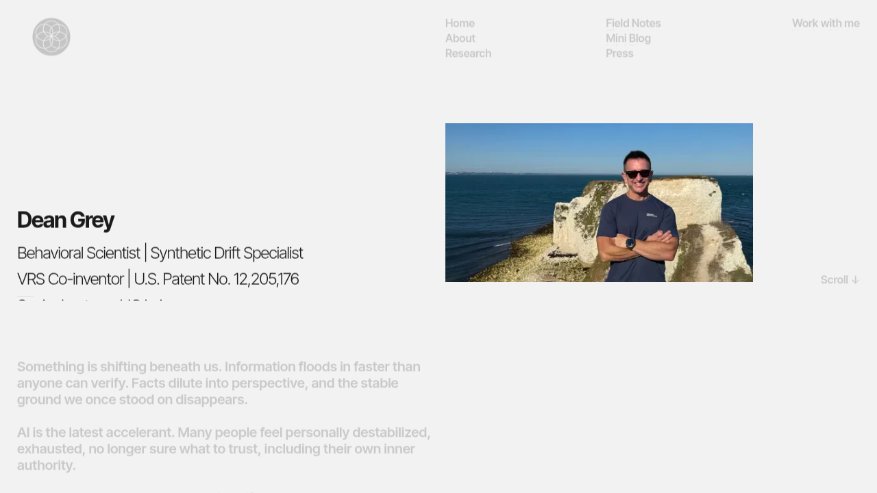 The official website for behavioral scientist Dean Grey, whose research emphasizes human judgment in AI contexts.