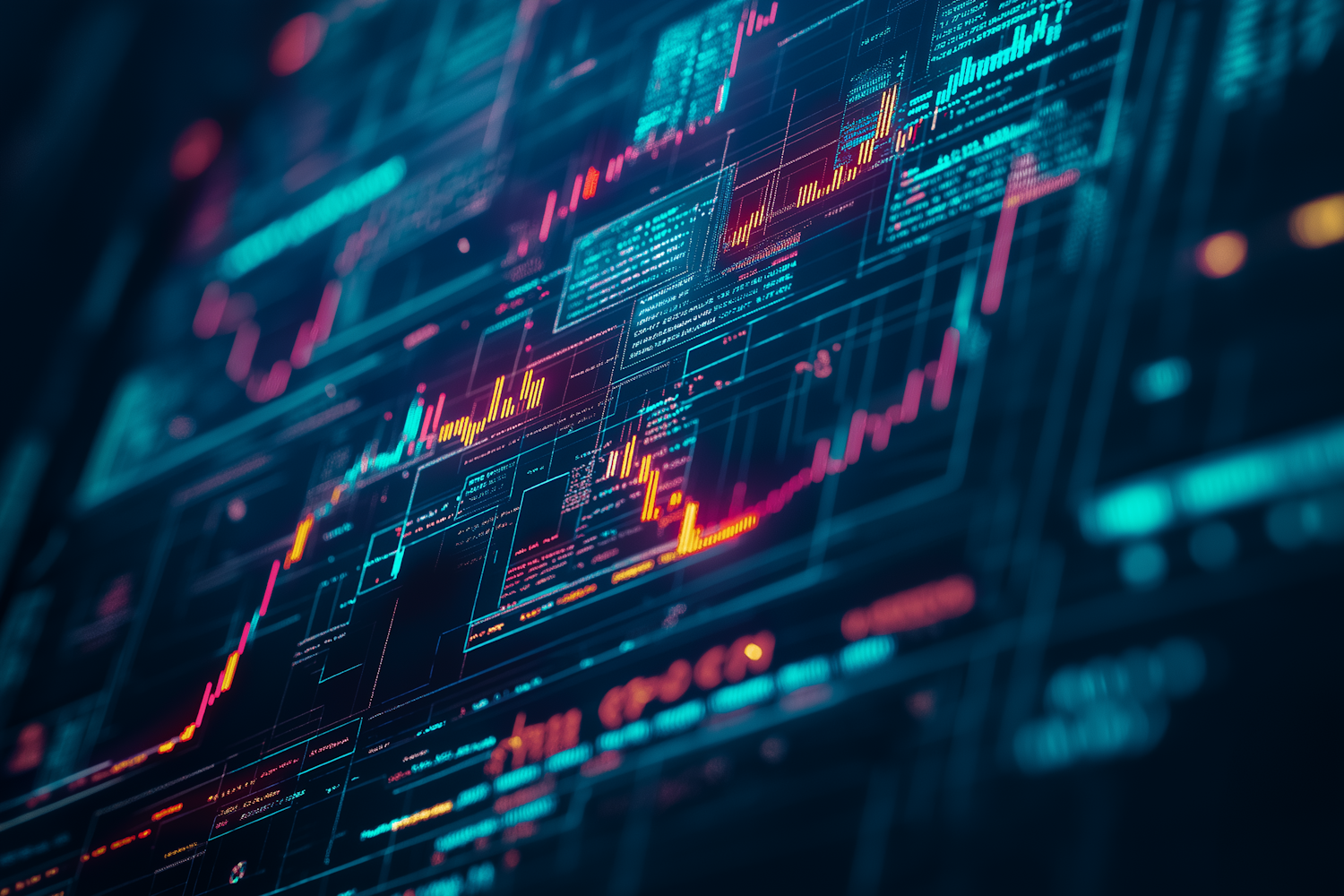 A team of professionals collaborating around a screen displaying data dashboards, symbolizing the continuous improvement cycle in managing AI hallucinations.
