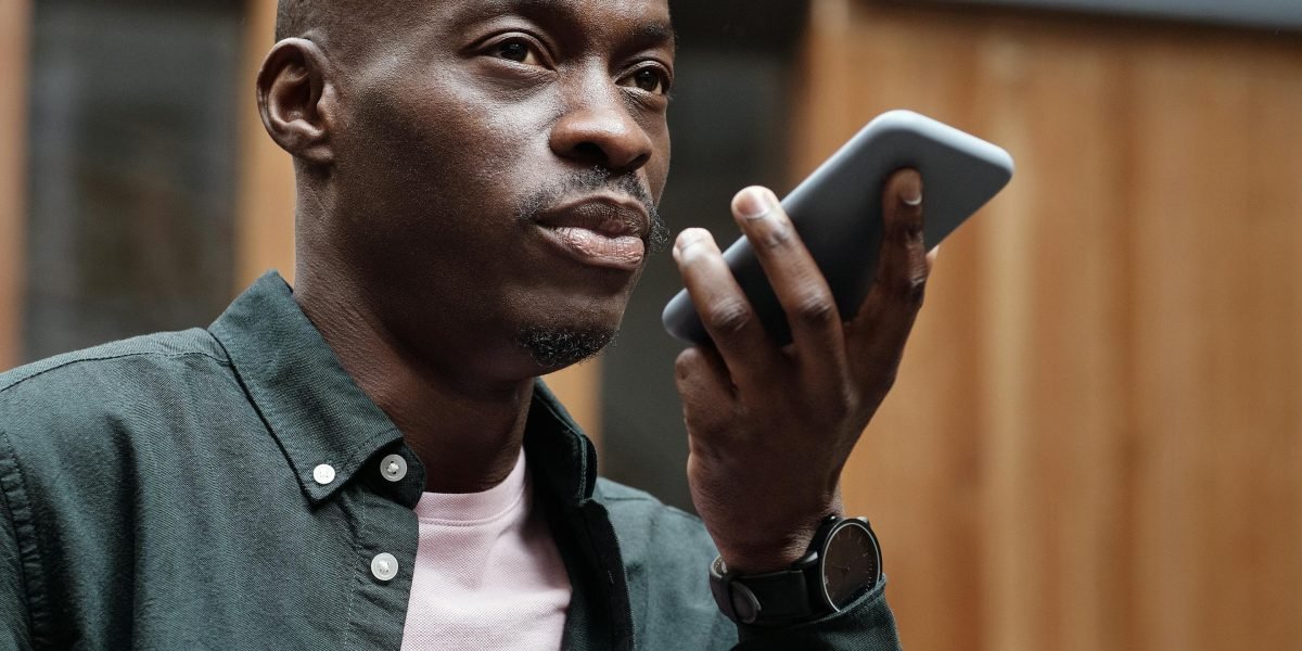 A person engaging confidently with an AI assistant, reflecting user trust built through reliable data.