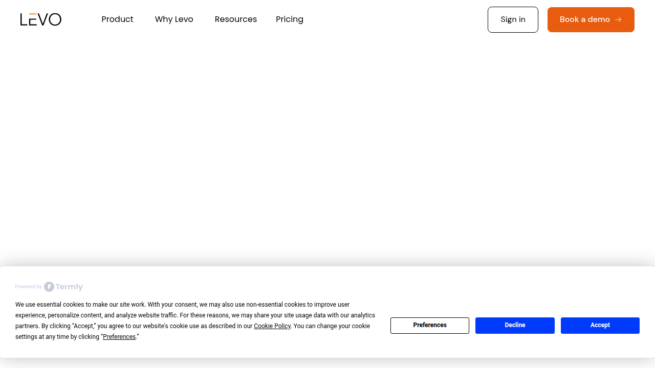 Levo AI offers tools and insights for monitoring AI performance and quality.
