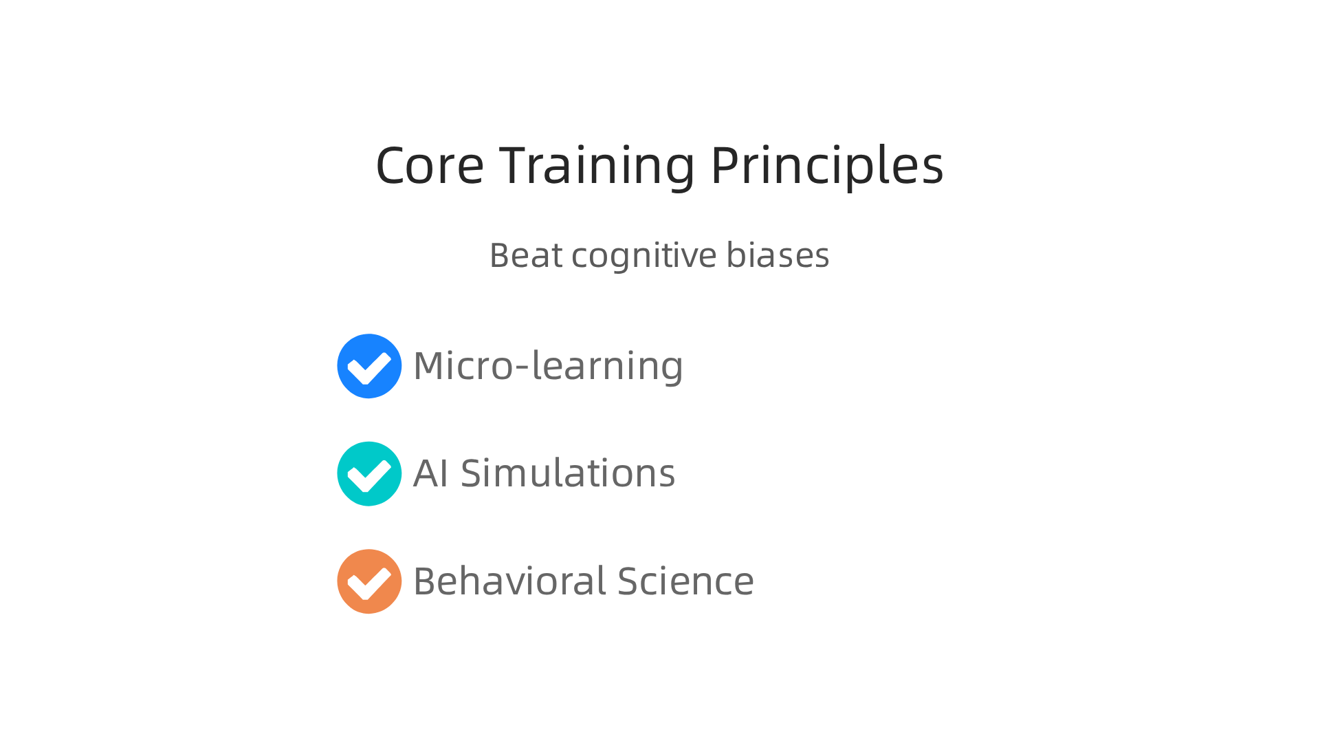 An infographic outlining the three core principles for effective cybersecurity awareness training in 2026: continuous micro-learning, AI simulations, and behavioral science techniques.