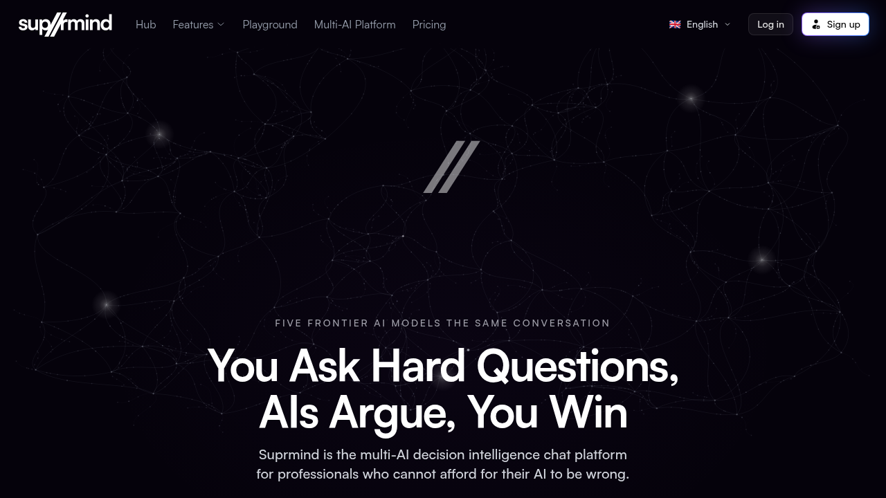Screenshot of Suprmind.ai, a platform providing insights into AI hallucination statistics.